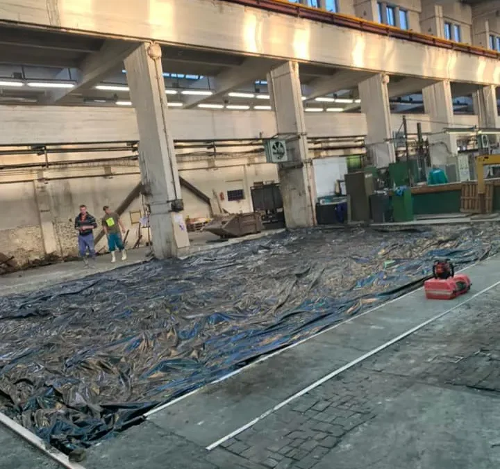 Leštěná drátkobetonová podlaha Kladno